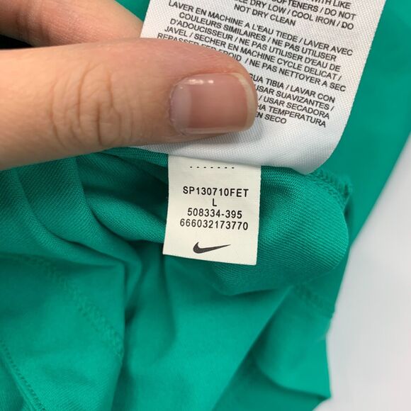 Nike Golf Shirt Men L Large Fern Green Performance Sport DriFit Performance Polo - Picture 12 of 14